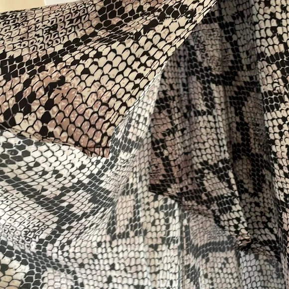 Chaser smocked waist snake print faux wrap midi - Picture 4 of 5